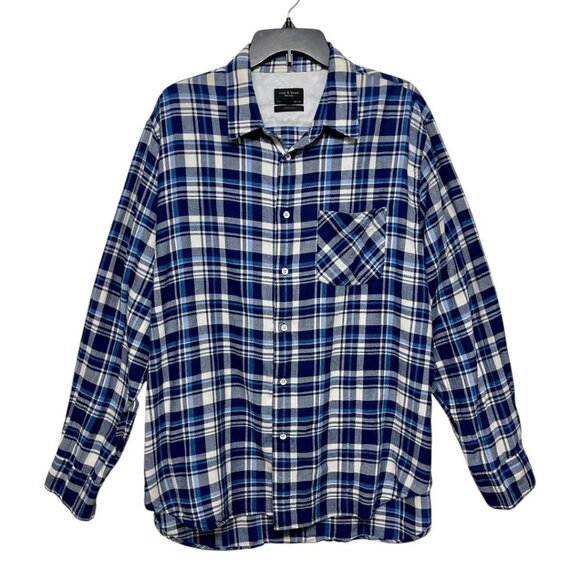 Rag & Bone Mens Fit 3 Beach checked‎ Herringbone Plaid Button-Up Shirt XXL - Picture 4 of 15